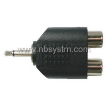 3.5mm mono plug to 2RCA jack adaptor